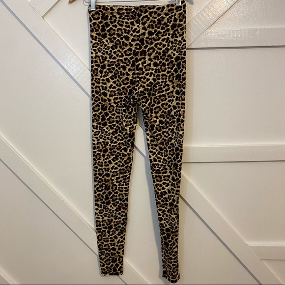 Fashion Nova Leopard Printed High Rise Legging Pants Sz Small - Picture 3 of 4